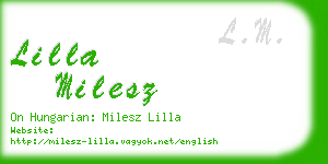 lilla milesz business card